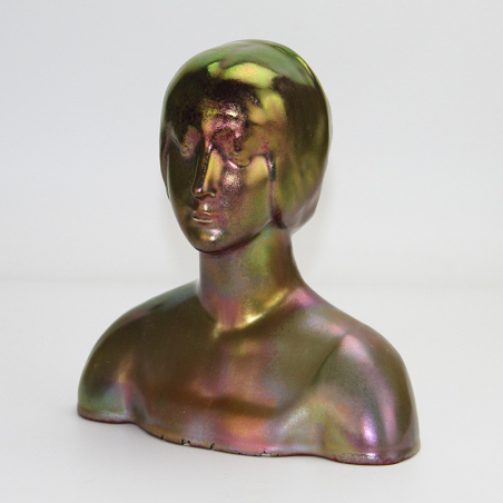 Art Deco Lustre Female Bust Attributed to Denbac Metenier