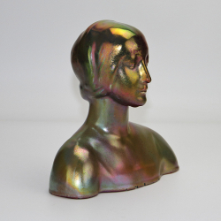 Art Deco Lustre Female Bust Attributed to Denbac Metenier