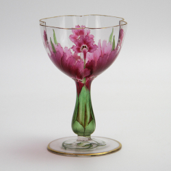 Meyers Neff Enamelled Wine Glass Bohemia (c.1890)