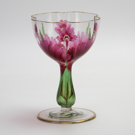 Meyers Neff Enamelled Wine Glass Bohemia (c.1890)