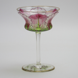 Meyers Neff Enamelled Wine Glass Bohemia (C.1890)