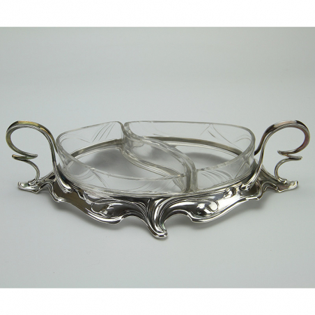 WMF Silver Plated Preserve Stand With Original Glass Liners