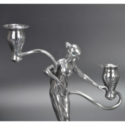WMF Pair of Art Nouveau Silver Plated Candelabra