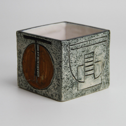 Troika (Cornwall) Cube Vase by M Murrell