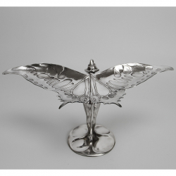 Argentor-Werke Rust & Hetzel Silver Plated Art Nouveau Butterfly Maiden Centerpiece