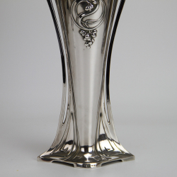 Pair of WMF Art Nouveau Silver Plated Flower Vases