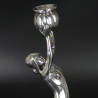 Argentor Art Nouveau Silver Plated Maiden Candlesticks