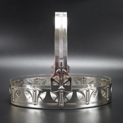 WMF Art Nouveau Silver Plated Fruit Dish with Crystal Cut...