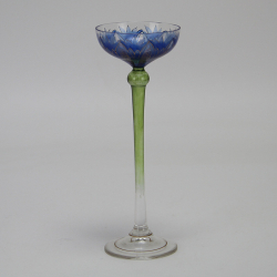 Fritz Heckert Flower Form Blue Enameled Art Nouveau...