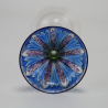 Fritz Heckert Flower Form Blue Enameled Art Nouveau Liqueur Glass