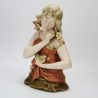 Ernst Wahliss Art Nouveau Jugendstil Pottery Half Figure of a Girl