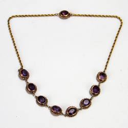 9 Carat Gold and Amethyst Necklace