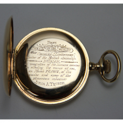 USA 14 Carat Gold Pocket Watch Presented by Woodrow Wilson