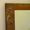Arts and Crafts Rectangular Planished Copper Wall Mirror