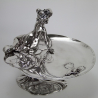 WMF Art Nouveau Silver Plated Visiting Card Tray with a Maiden on a Lily Pad