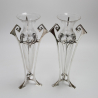 WMF Pair of Art Nouveau Silver Plated Vases