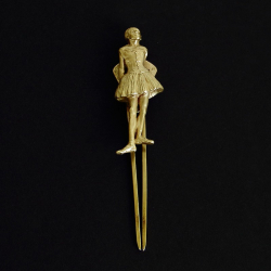 Yellow Metal - tests as 9ct gold - Pin of the 'Little Dancer' by Edgar Degas