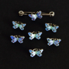 Silver and Enamel Butterfly Dress Studs and Pin in Original Box
