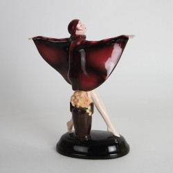 Goldscheider Figurine by Josef Lorenzl 'Captured Bird' Porcelain Figurine