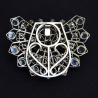 Dorrie Nossiter. Arts and Crafts Silver and Moonstone Large Clip