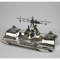 WMF Silver Plated Rumpler Taube Monoplane Desk Set