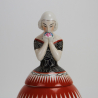 Robj Ceramic Art Deco Bonbonniere of a Stylised Art Deco Half Doll Lid
