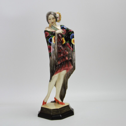 Goldscheider Art Deco Figurine 'Carmen' by Josef Lorenzl
