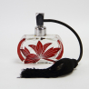 Bohemian Art Deco Enameled Glass Scent Bottle and Powder-Pot