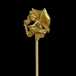 Art Nouveau 18ct Gold Stick Pin