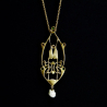 Archibald Knox 18ct Gold Pendant Necklace