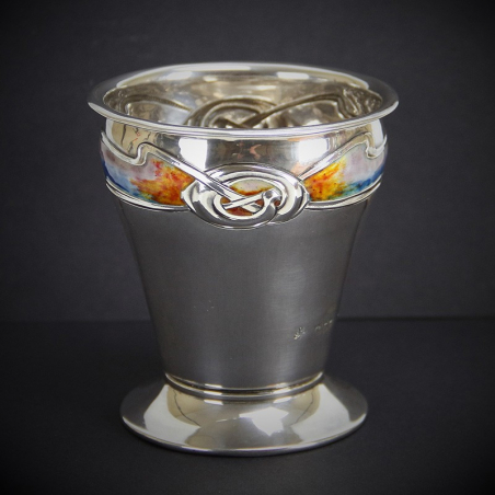 Archibald Knox for Connell & Co Silver and Enamel Beaker (1906)