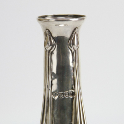 William Comyns Arts and Crafts Silver Vase London 1901