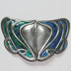 Archibald Knox for Liberty & Co Silver and Enamel Buckle (1905)