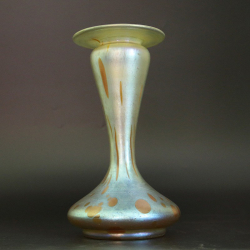 Loetz Art Nouveau Candia Astrea Iridescent Oil Spot Vase