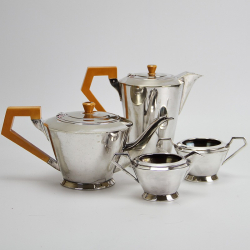 Art Deco Silver Plated Four Piece Tea Set (c.1930)