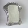 Silvered Art Nouveau Easel Mirror by Orivit with Original Beveled Glass, Germany 1904.