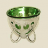Archibald Knox for Liberty & Co Tudric Pewter Coupe with Powell Green Glass Liner