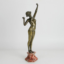 Paul Philippe (1870-1930) Bronze Figure 'Awakening' 'Le Reveil'