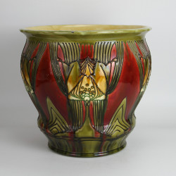 Large Minton Secessionist Tube-Lined Pottery Planter (c.1910)