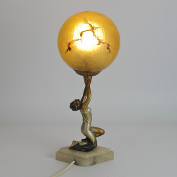 Art Deco Spelter Lady Lamp