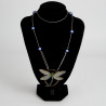 Hand Carved Art Nouveau Horn Dragonfly Necklace