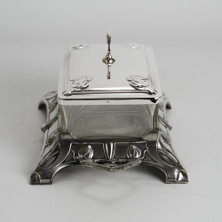Silver Plated Butter Dish by WMF with Original Crystal Glass Liner