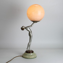 Art Deco Spelter Lady Lamp (c.1925)