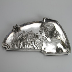 Art Nouveau Silver Plated Card Tray (c.1900)