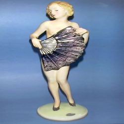 Goldshieder Fan Dancer Ceramic Figure