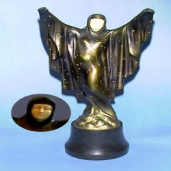 R W Lange Lady of the Night Bronze & Ivory Figure