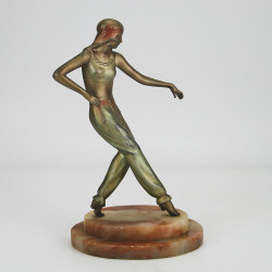 Art Deco Spelter Dancer Attrib Josef Lorenzl
