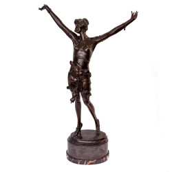 Bruno Zach Large Art Deco Bronze Figure 'Stolen Hearts' (c.1925)