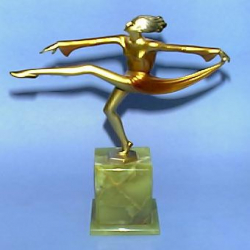 Josef Lorenzl Scarf Dancer Bronze Figure