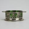 Archibald Knox for Liberty & Co Pewter Bowl with Green Glass Liner